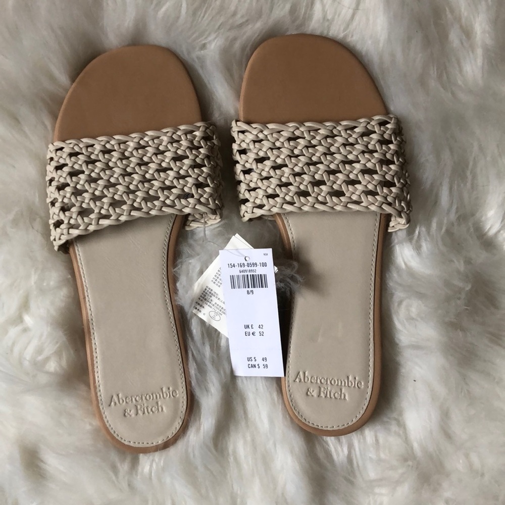 Brand new A&F crocheted slide sandals